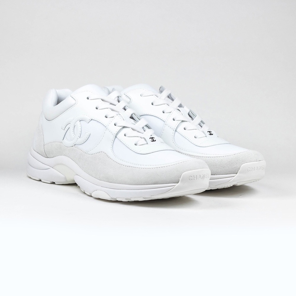 ❗️RARE ❗️CHANEL CC logo triple white sneakers - Picture 4 of 6